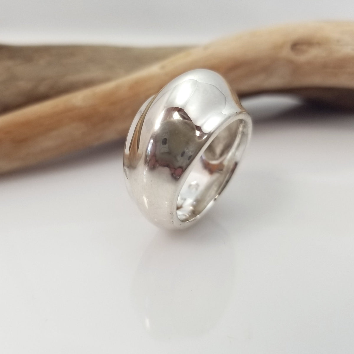 Croissant .925 silver dome ring