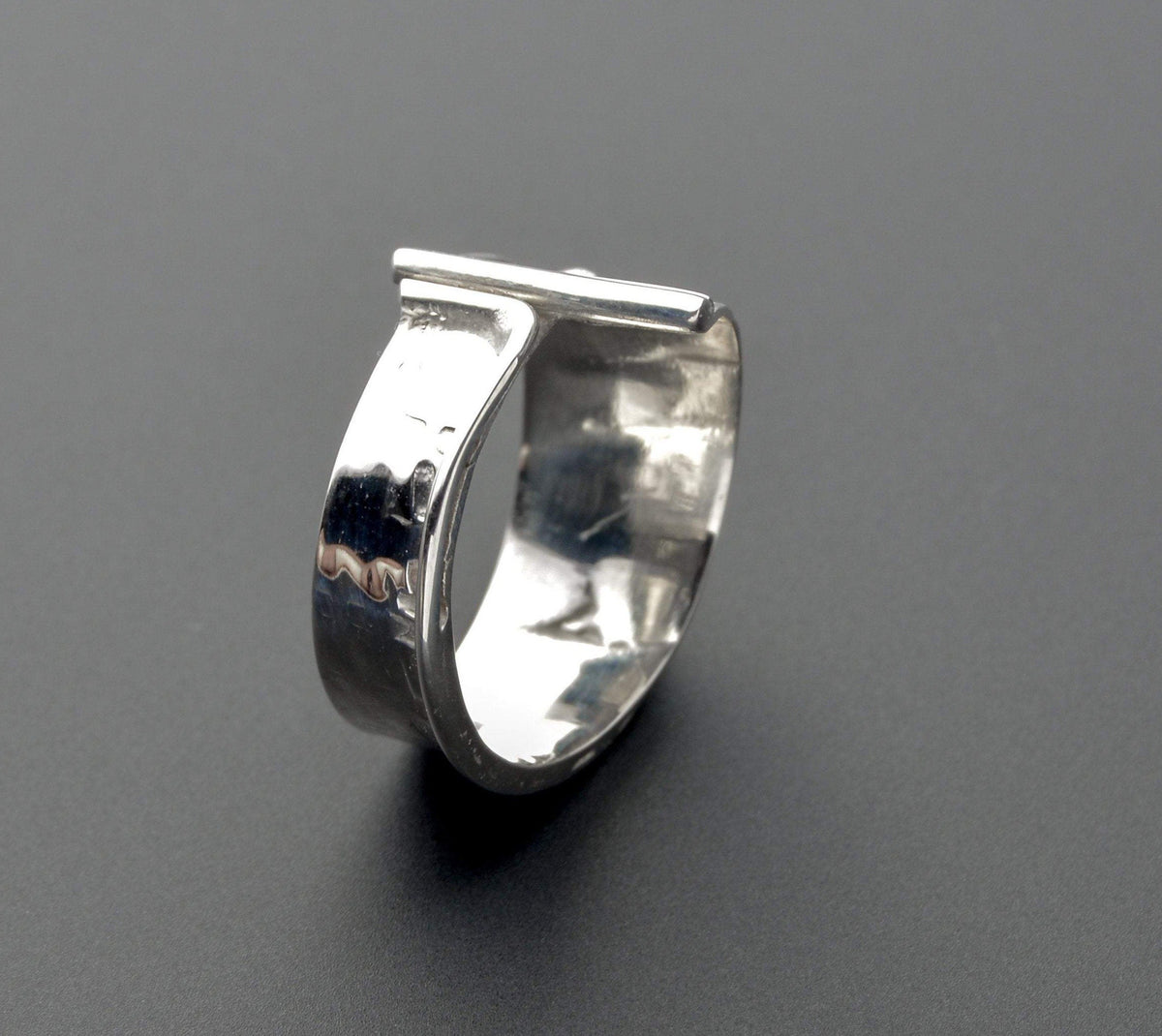 unique art silver ring