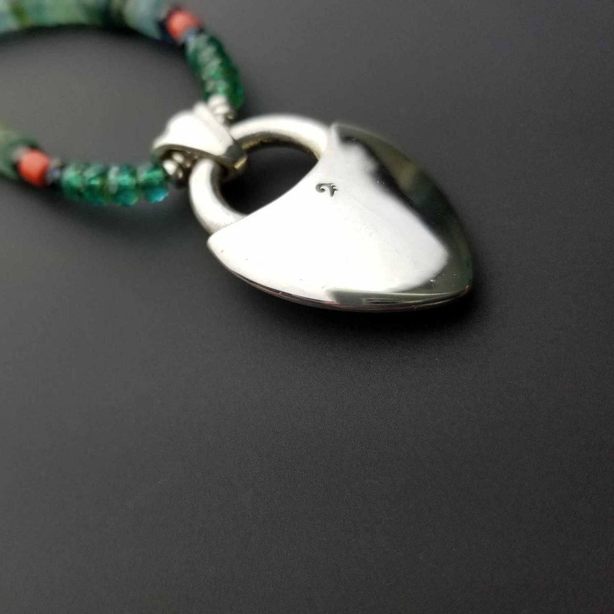 Back of silver Celtic locket