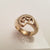 Golden crescent moon ring