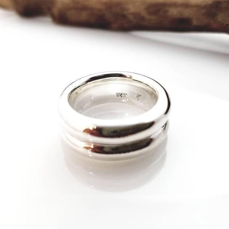 thick large silver ring