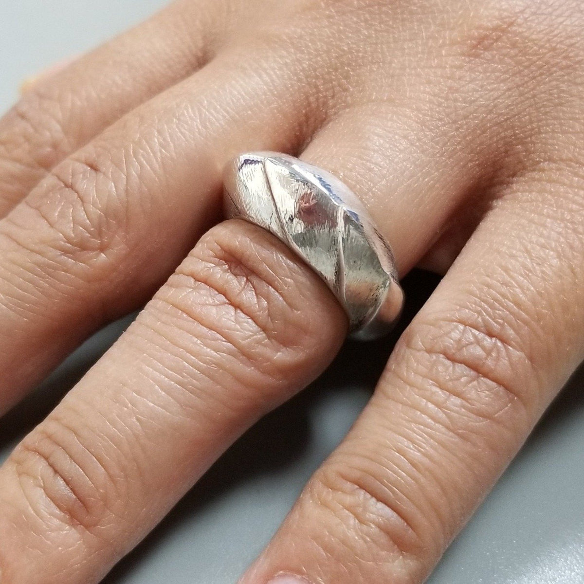 Warrior dragon ring in silver