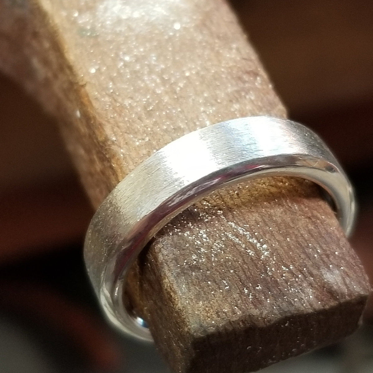 One of a kind fine silver ring