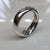 Fine silver Fat Moon ring. A thick band with a smooth inside