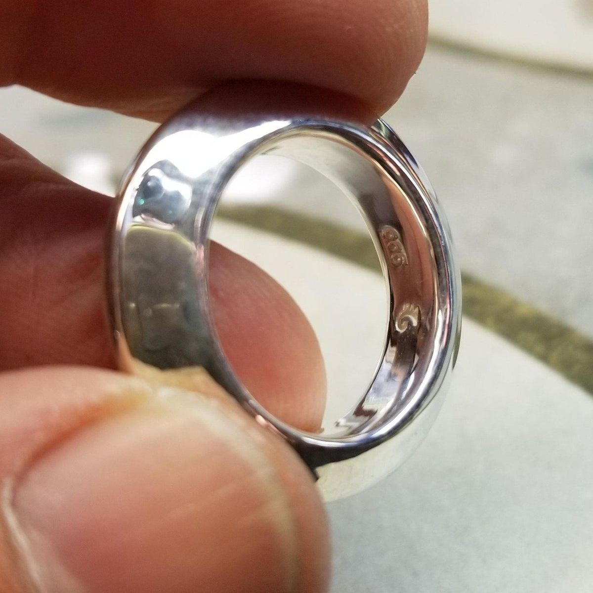 Fine silver thick ring