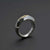 "Golden Spheres: A Unique and Elegant Sterling Silver Ring with 14K Gold Accents" - Nine Amulets 