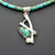 Rustic Arizona turquoise silver pendant one of kind