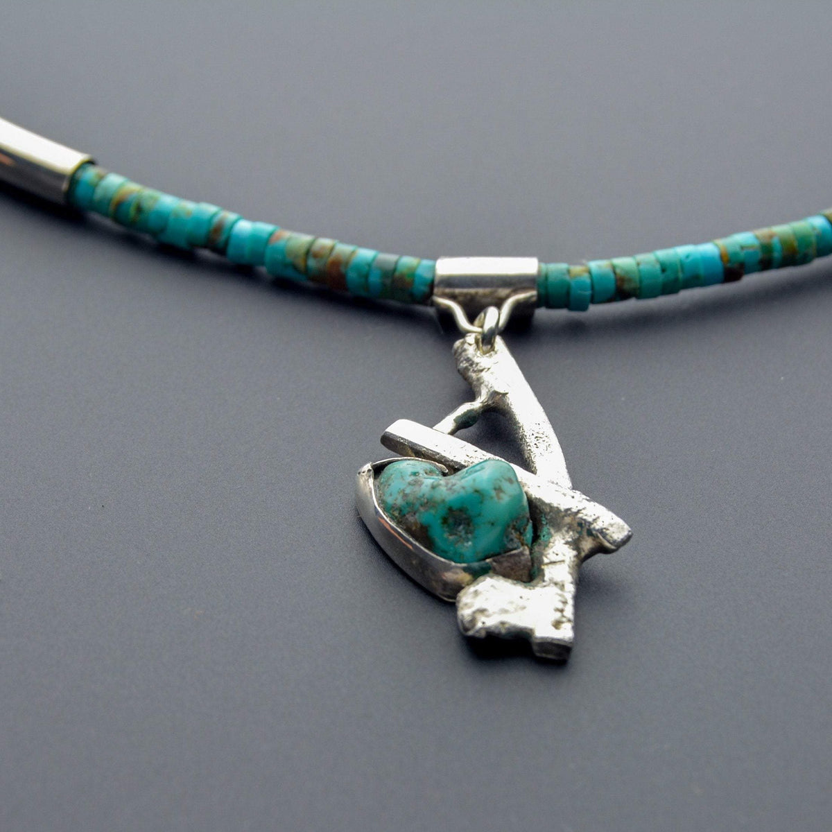 One of a kind turquoise jewelry choker