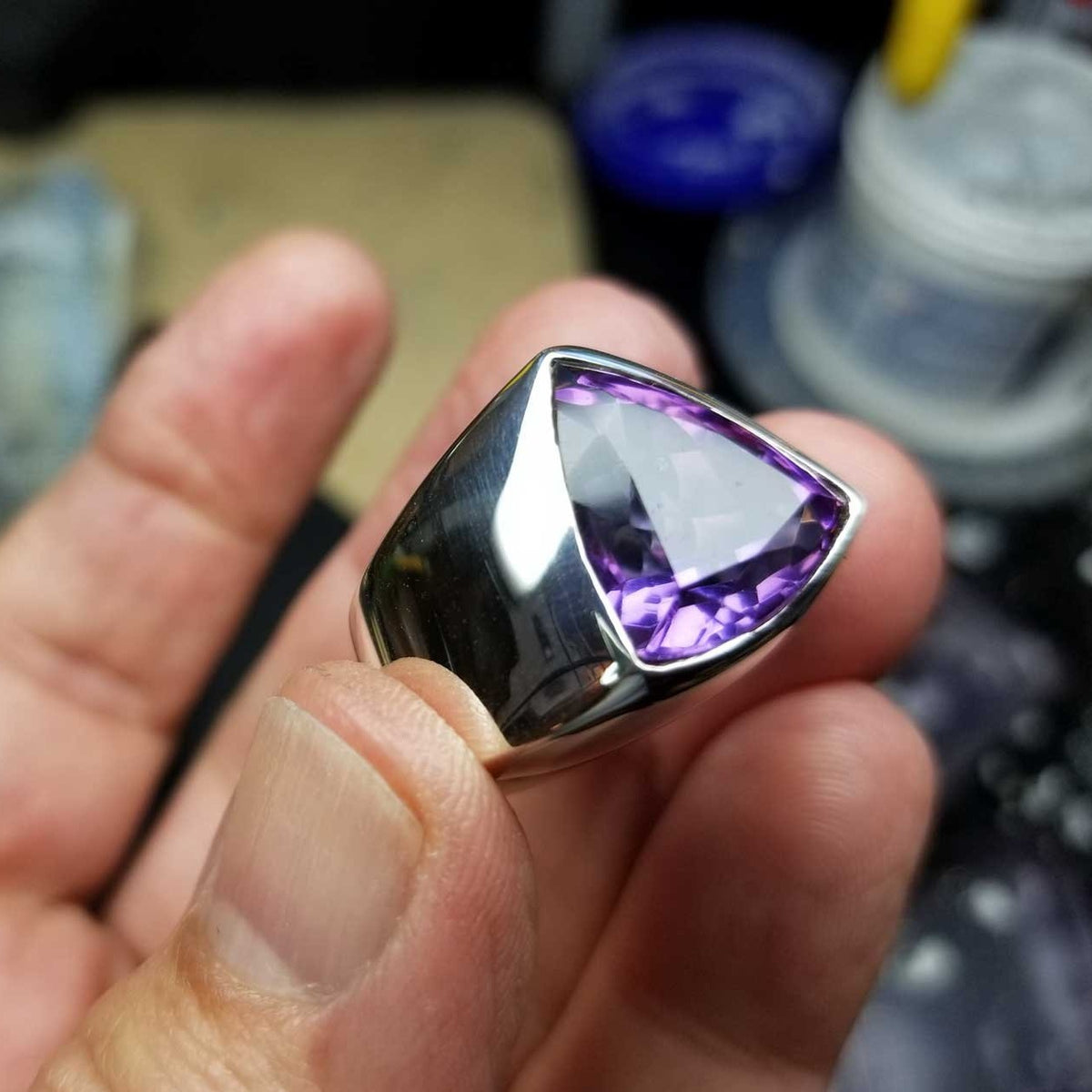 Vintage Brazilian amethyst ring