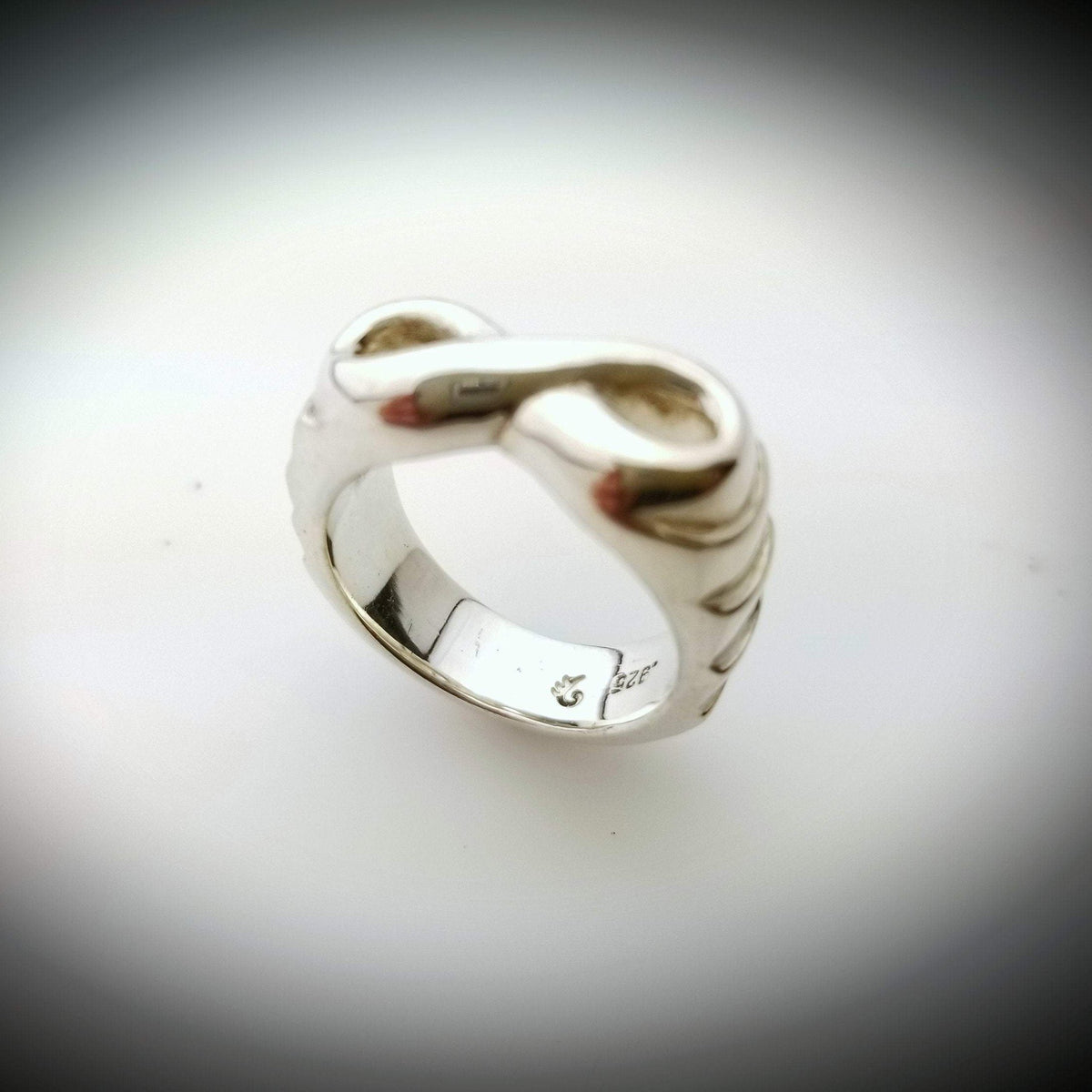 Infinity solid silver band