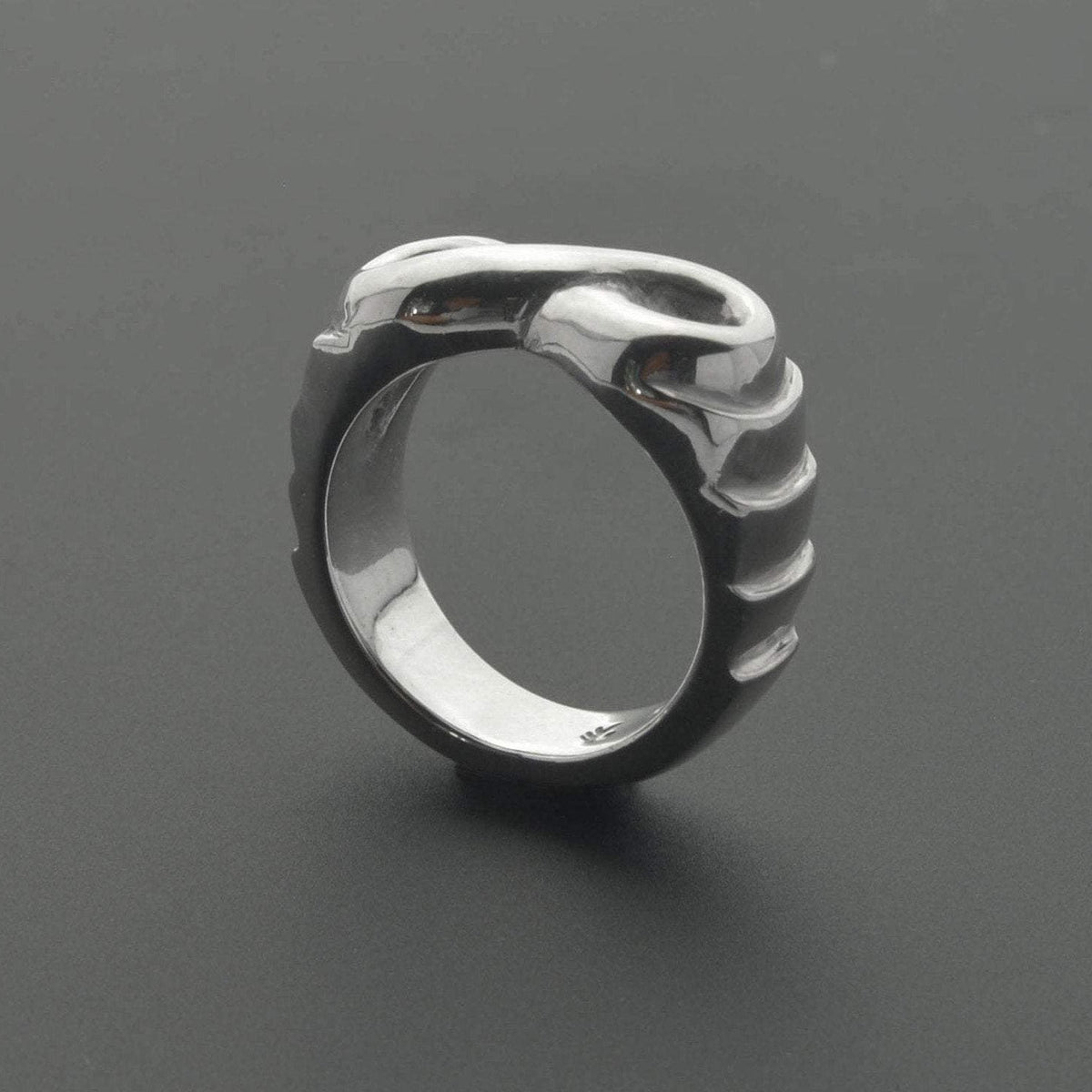 Infinity symbol sterling silver ring