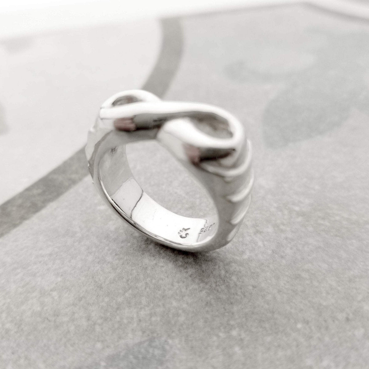 One of a kind infinity band in silver