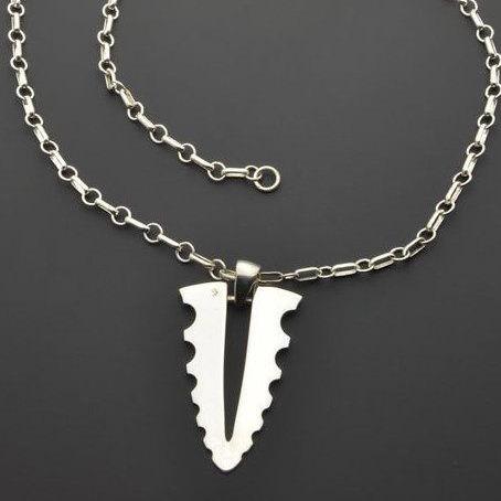 Blade silver pendant