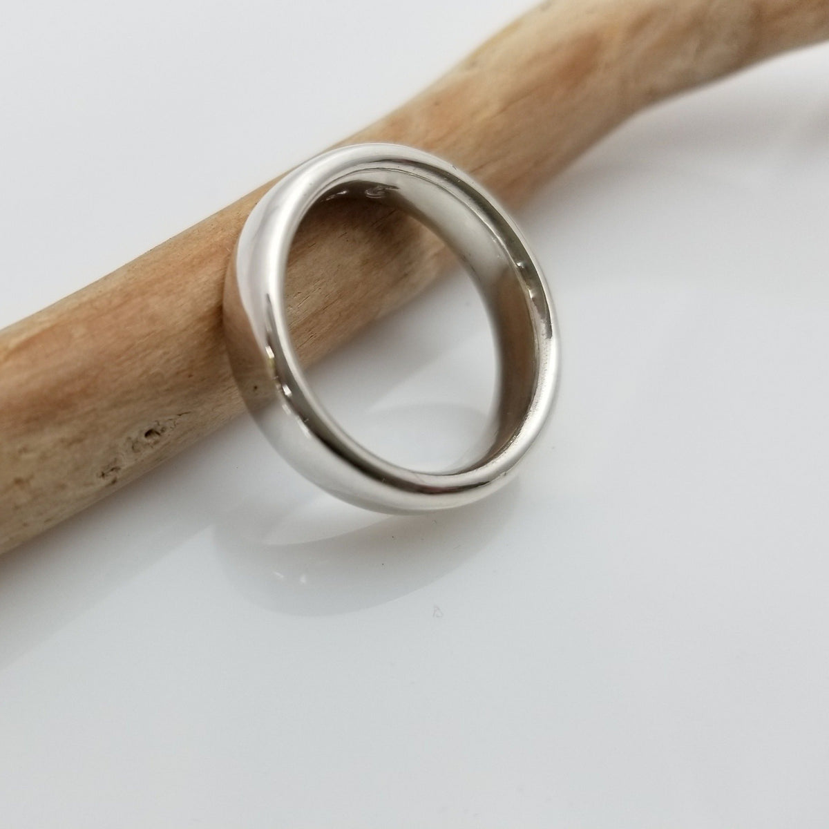 New moon sterling silver ring