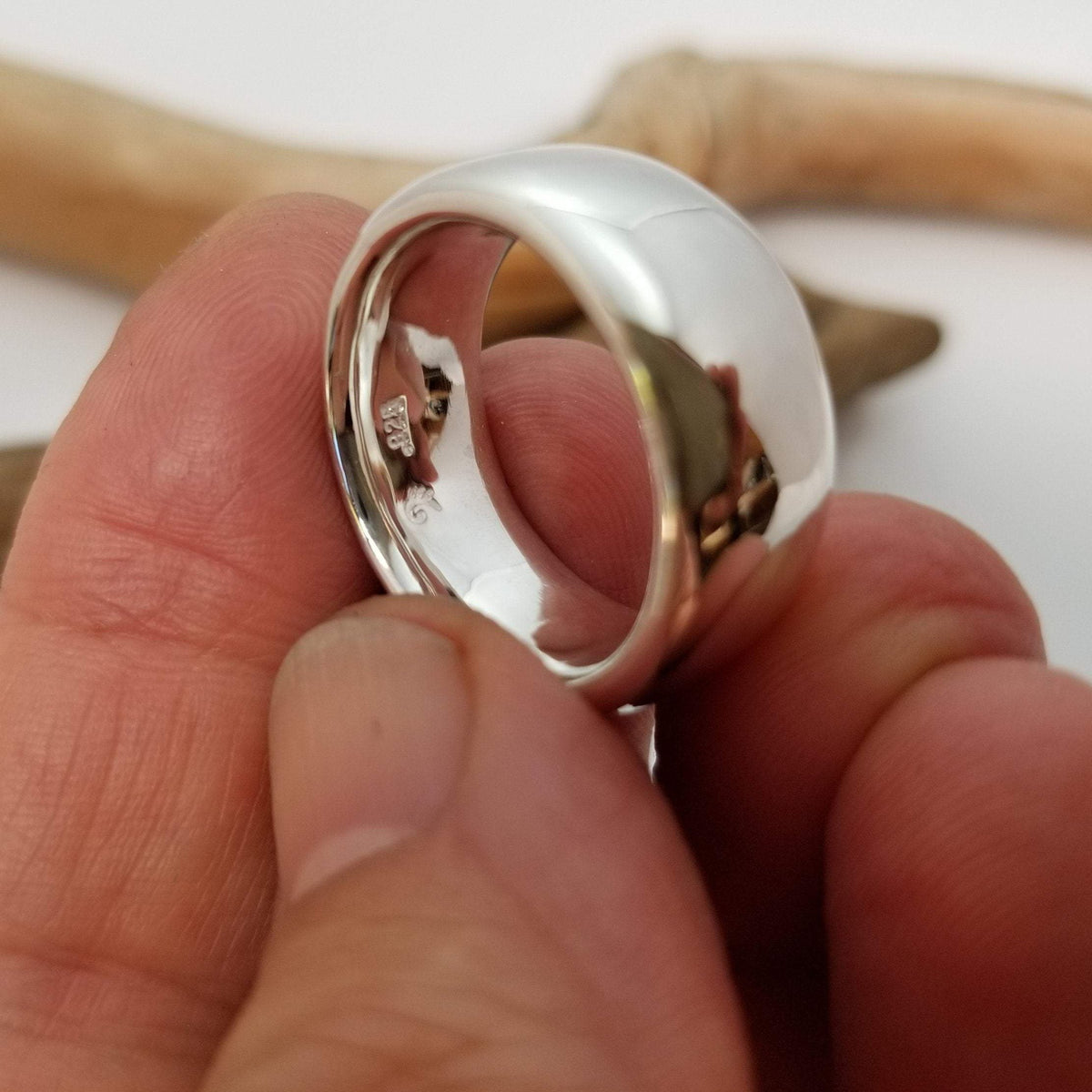 Full Moon Sterling Silver.925 Ring | Wide long walled ring 