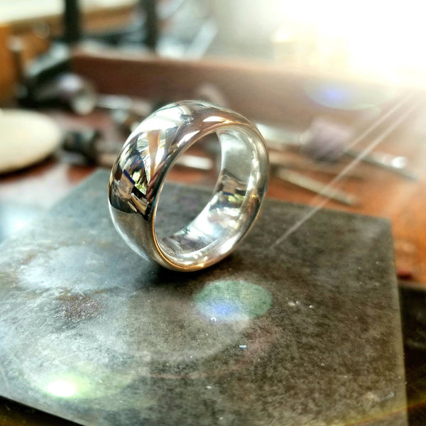 Full Moon Sterling Silver.925 Ring | Wide long walled ring 