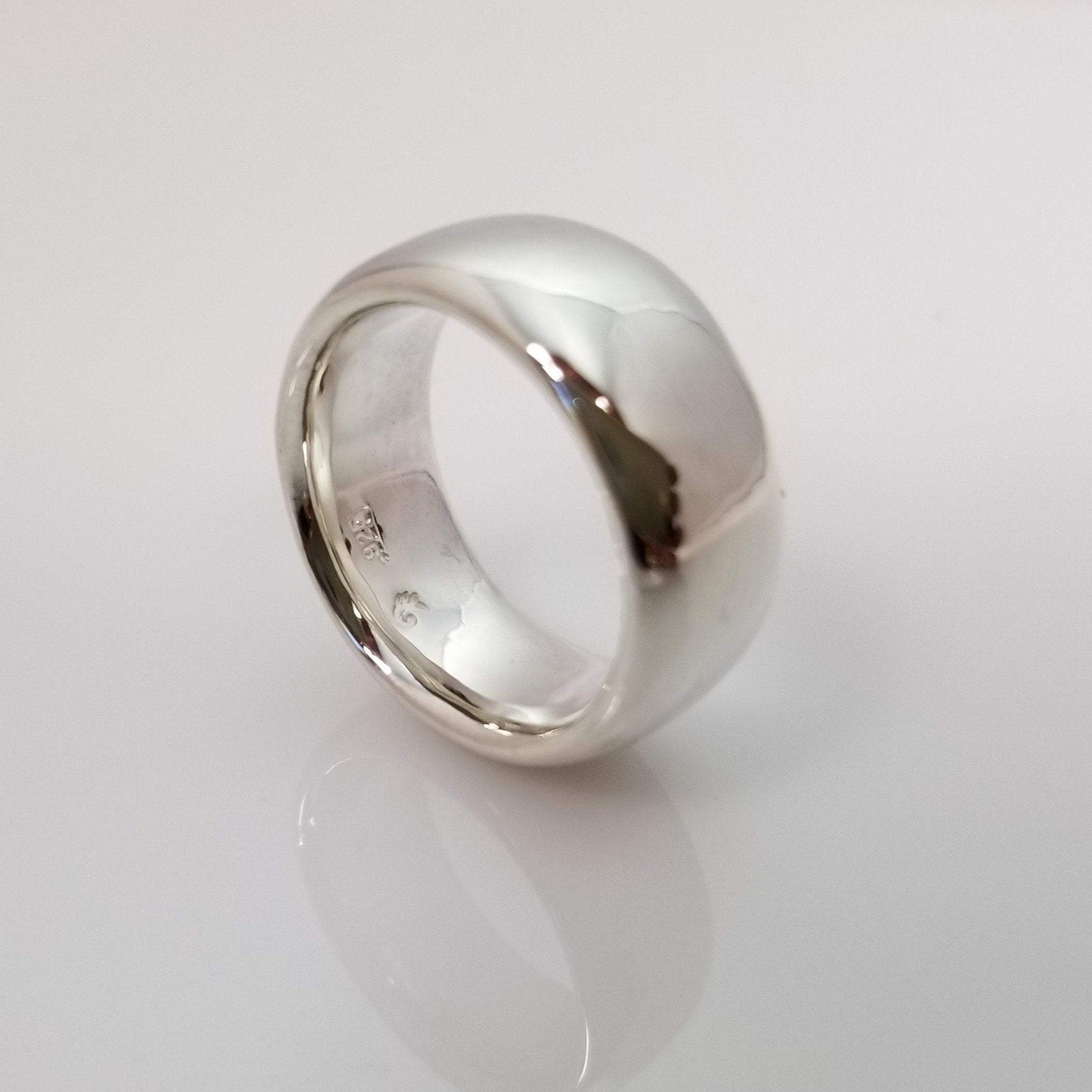 Full Moon Sterling Silver.925 Ring | Wide long walled ring 