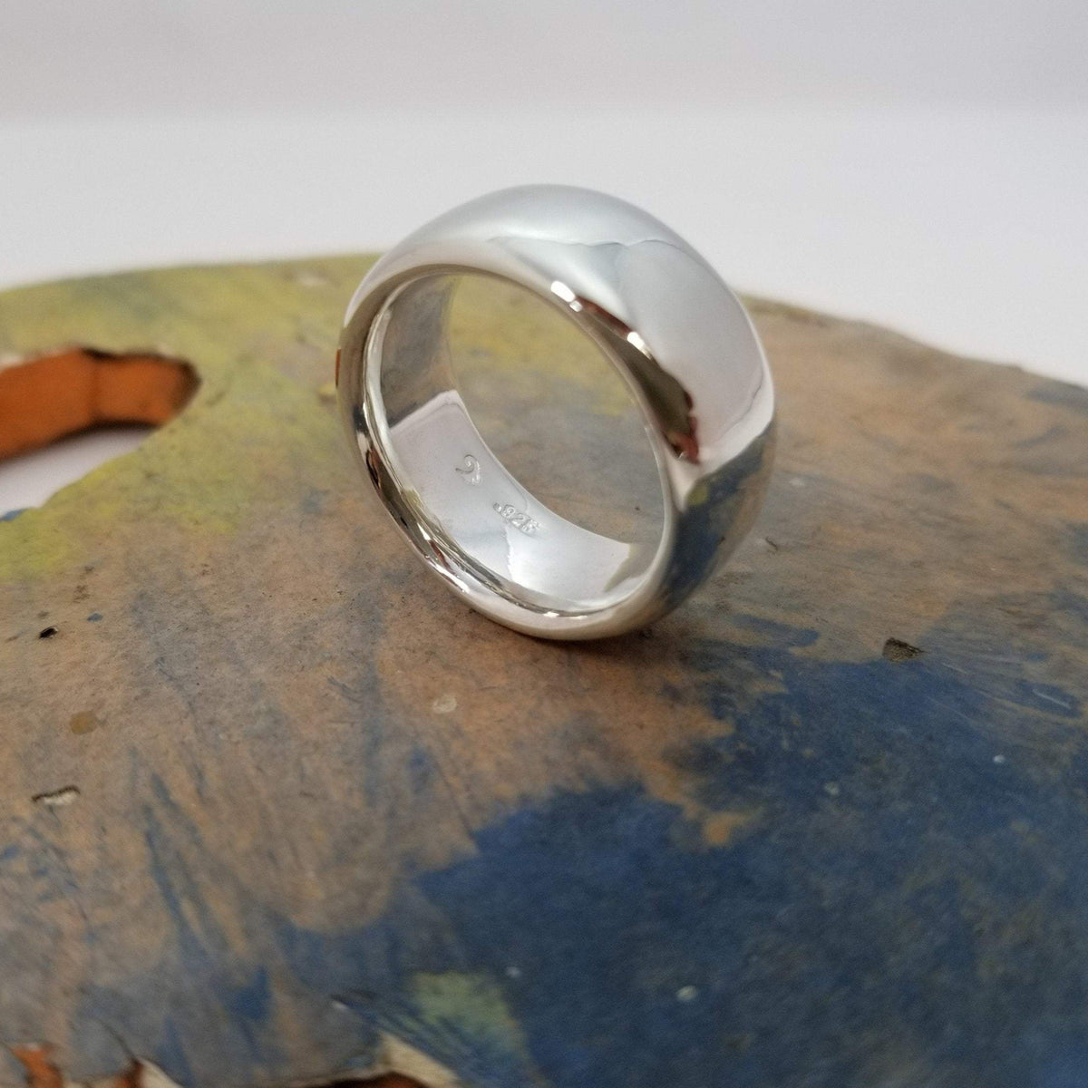 Full Moon Sterling Silver.925 Ring | Wide long walled ring 