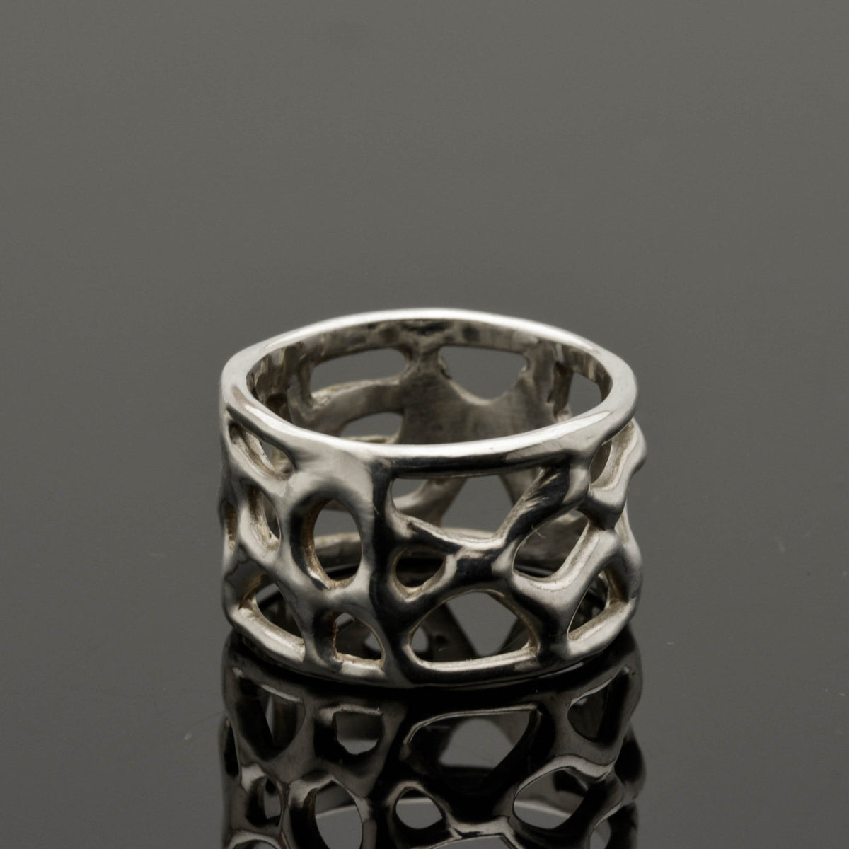 Organic Elegance: A One-of-a-Kind Sterling Silver Ring Inspired by Natural Beauty - Nine Amulets 