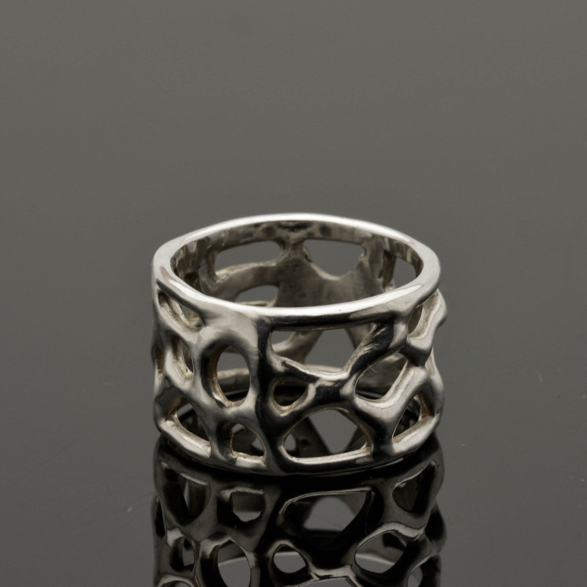 Organischer Ring Sterling Silberring