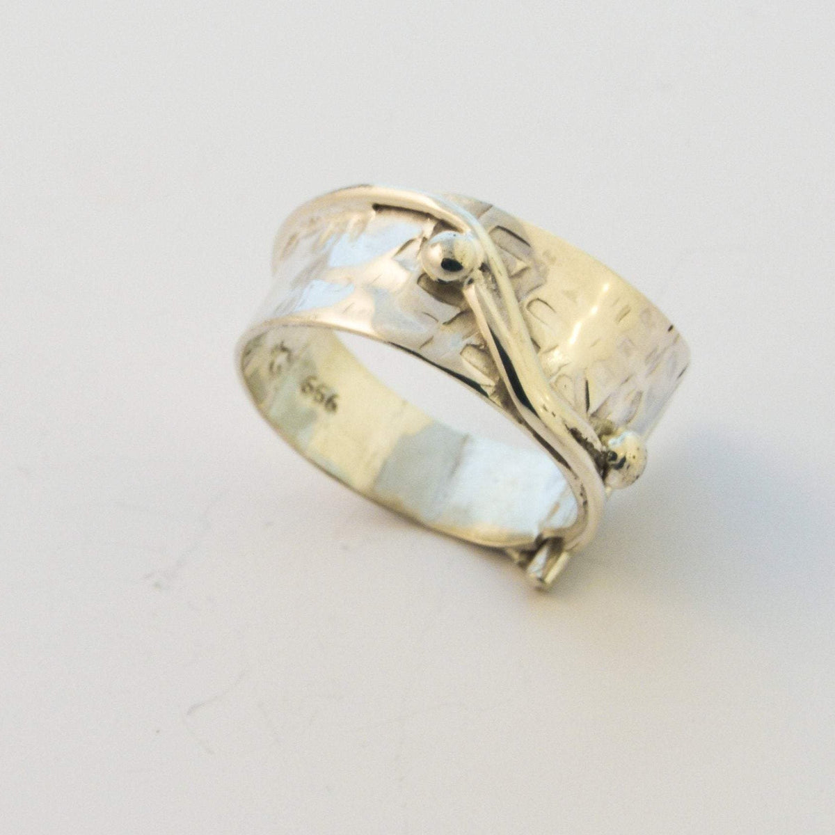 Passion Ring is a One of a Kind Sterling Silver Textured Band - Nine Amulets 