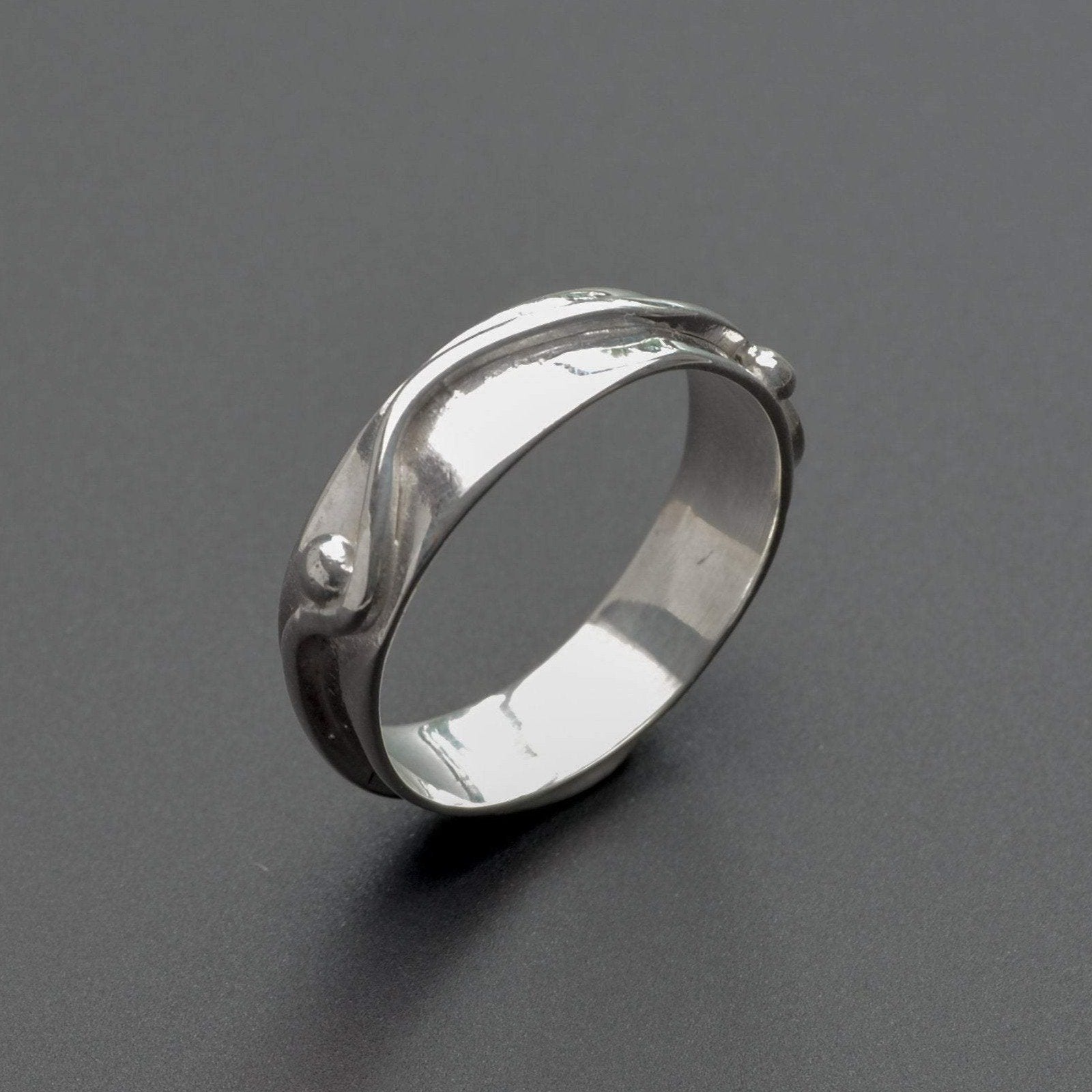 Peace sterling silver ring