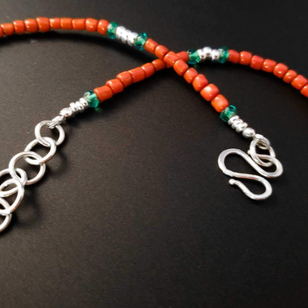 hand made s shaped silver clasp