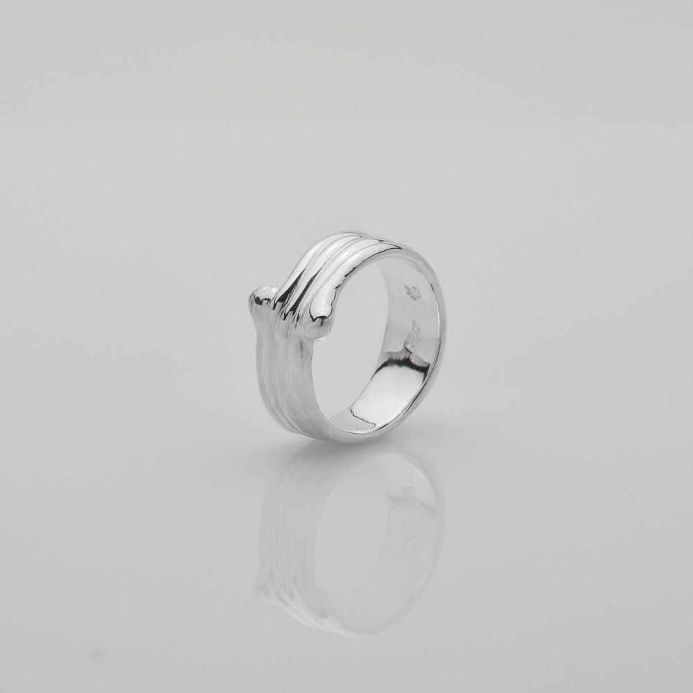 Rings of Joy. Silver Organic Ring With an Unique Hand Made Design - Nine Amulets 