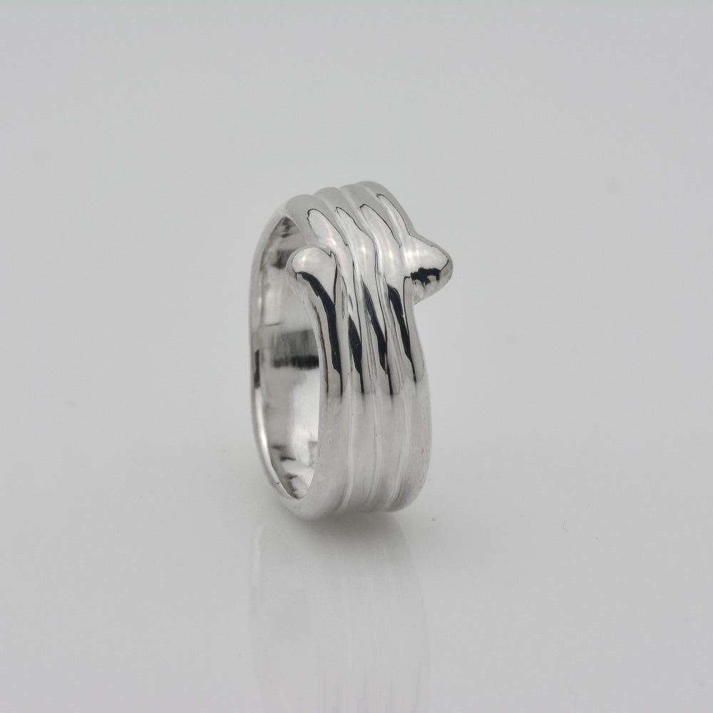 Rings of Joy. Silver Organic Ring With an Unique Hand Made Design - Nine Amulets 