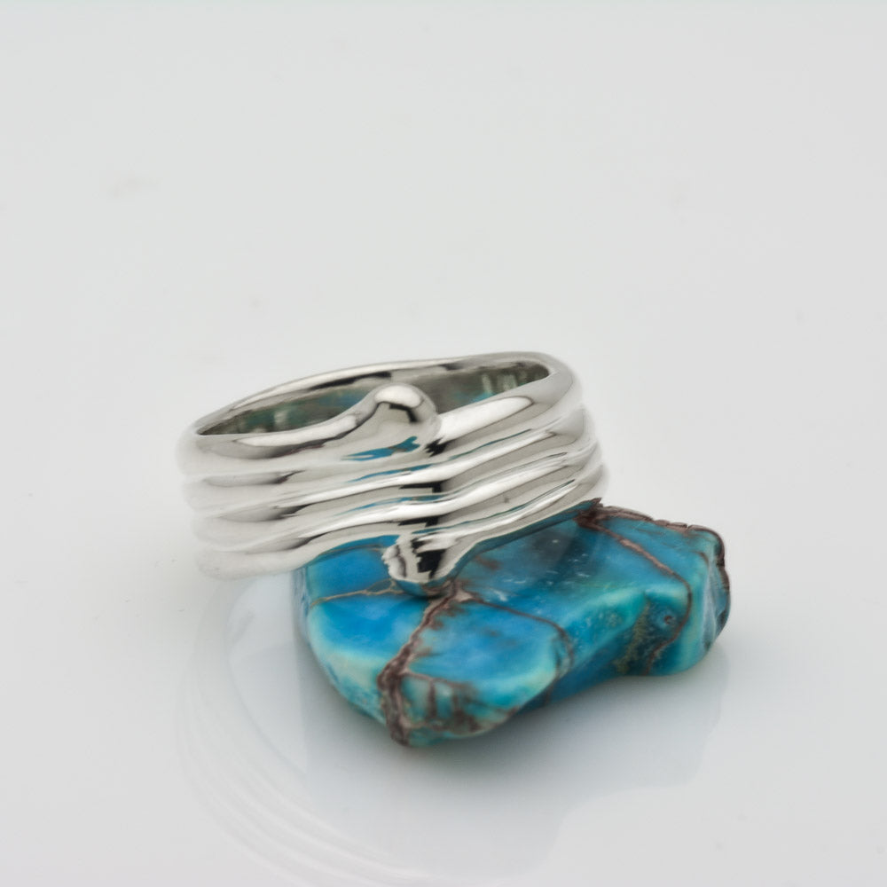 Rings of Joy. Silver Organic Ring With an Unique Hand Made Design - Nine Amulets 