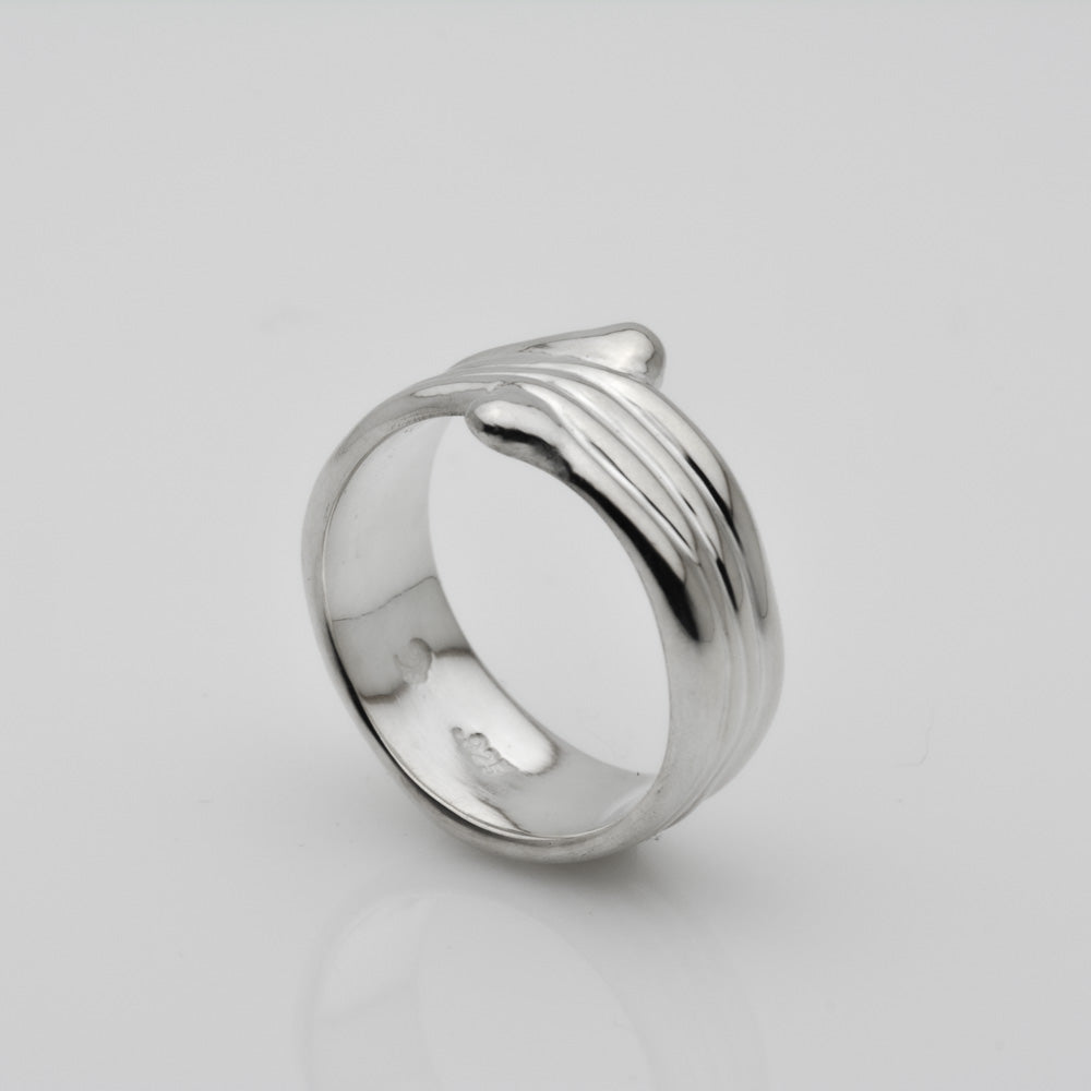 Rings of Joy. Silver Organic Ring With an Unique Hand Made Design - Nine Amulets 