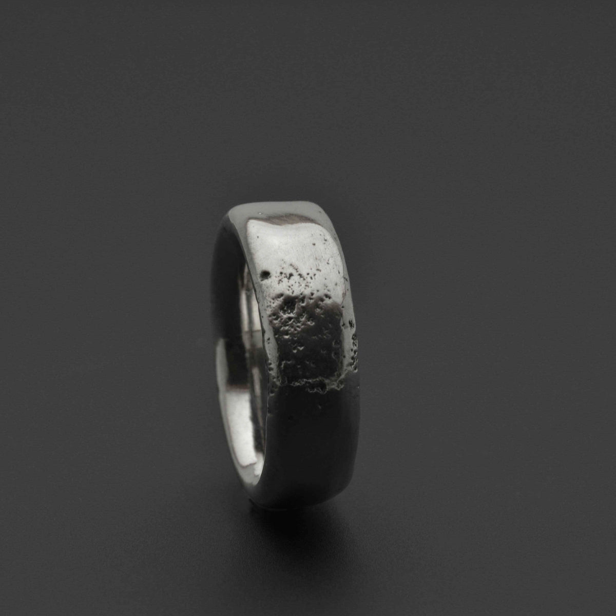 Solid and fat sterling silver Old Moon Ring - Nine Amulets 