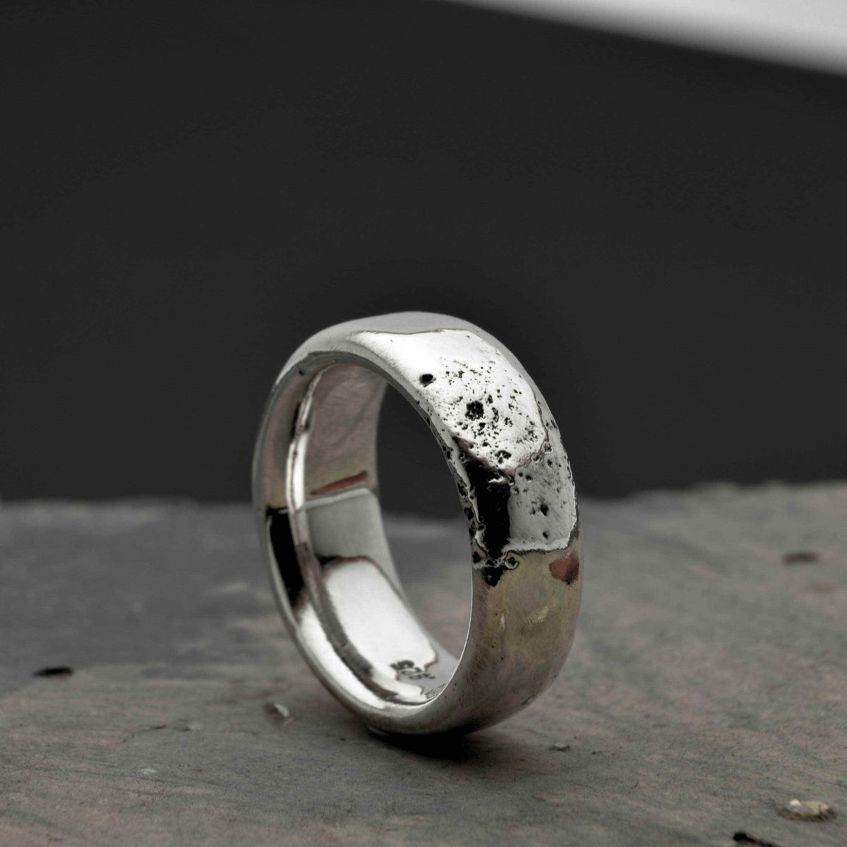 Solider und dicker Old Moon Ring aus Sterlingsilber