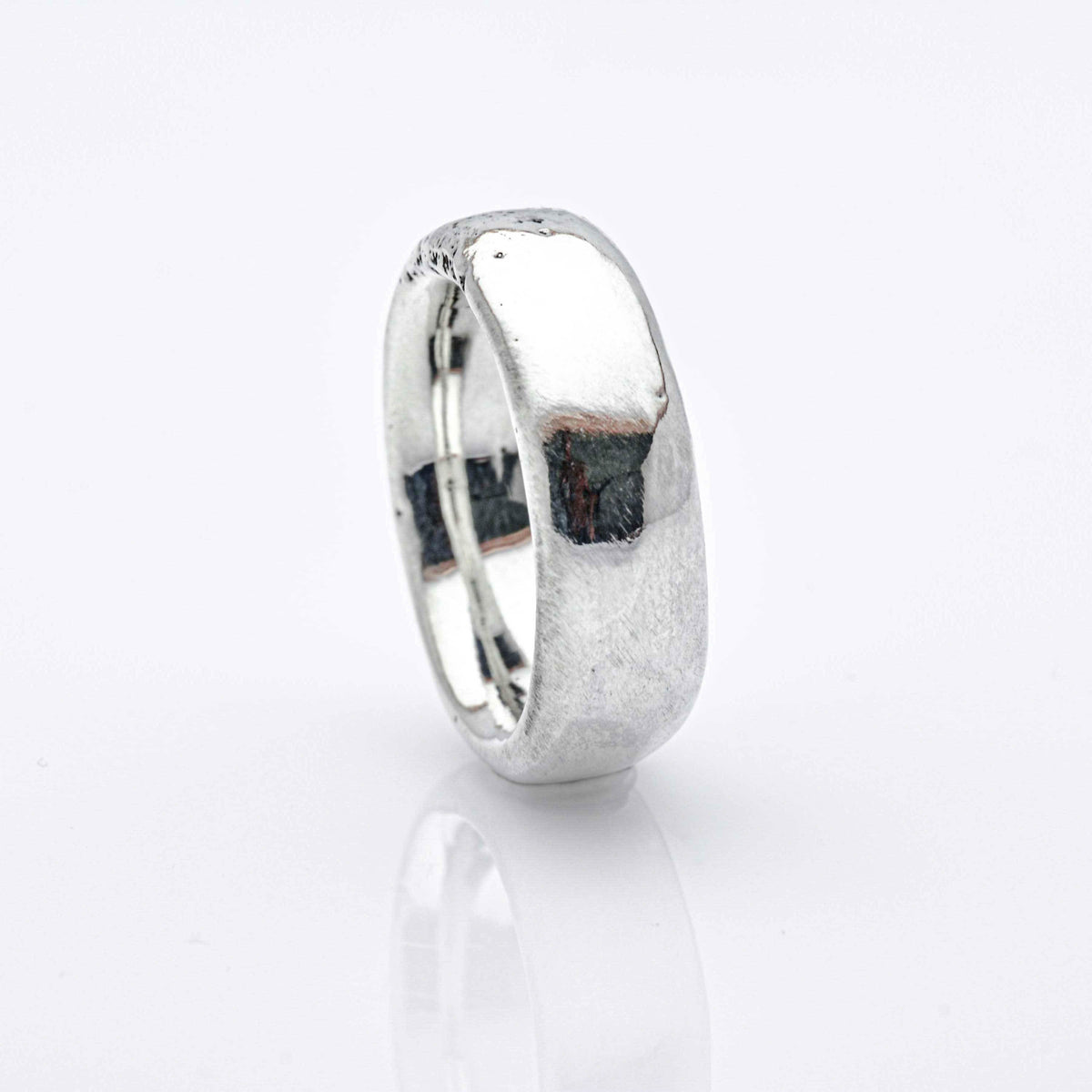 Solid and fat sterling silver Old Moon Ring - Nine Amulets 