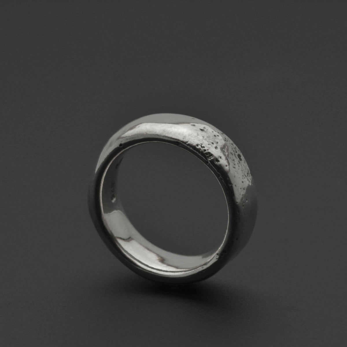 Solid and fat sterling silver Old Moon Ring - Nine Amulets 