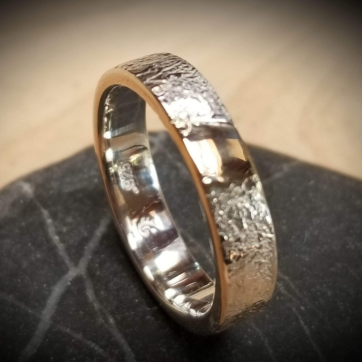 Gorgeous band with gold inlay