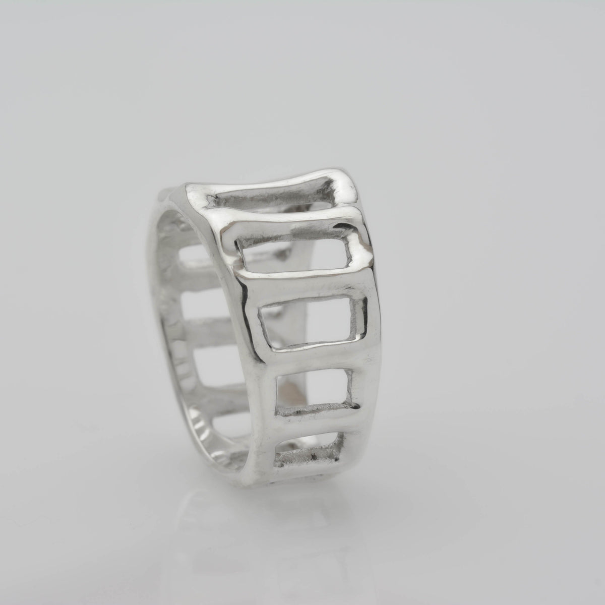 Bridges Ring: A Striking Sterling Silver Art Design that Enchants - Nine Amulets 