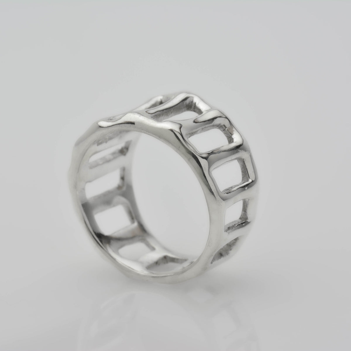 Bridges Ring: A Striking Sterling Silver Art Design that Enchants - Nine Amulets 