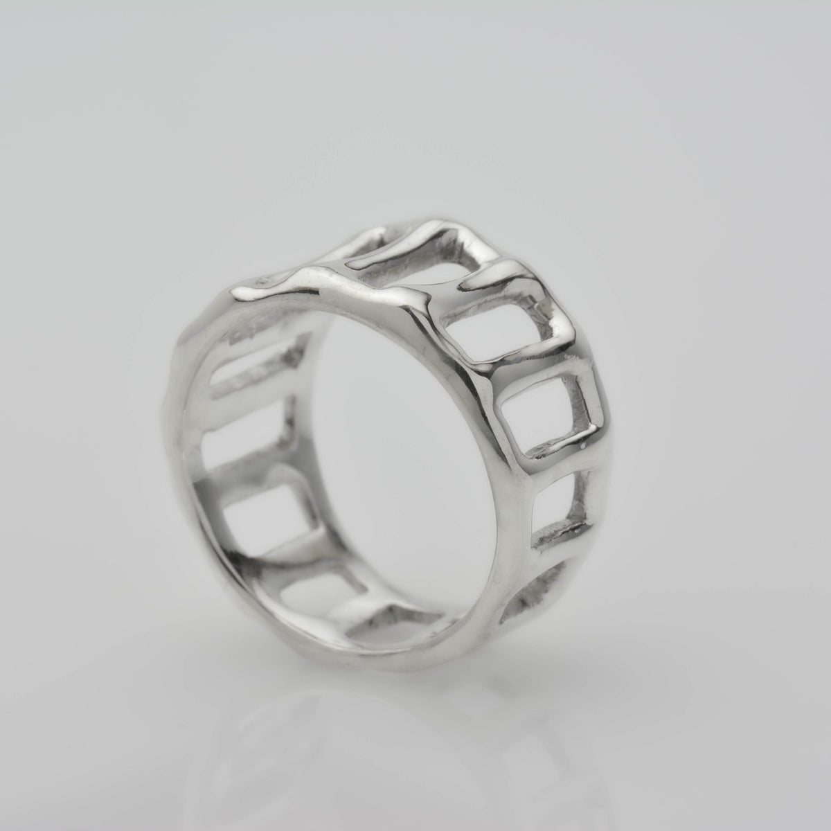 Bridges Ring: A Striking Sterling Silver Art Design that Enchants