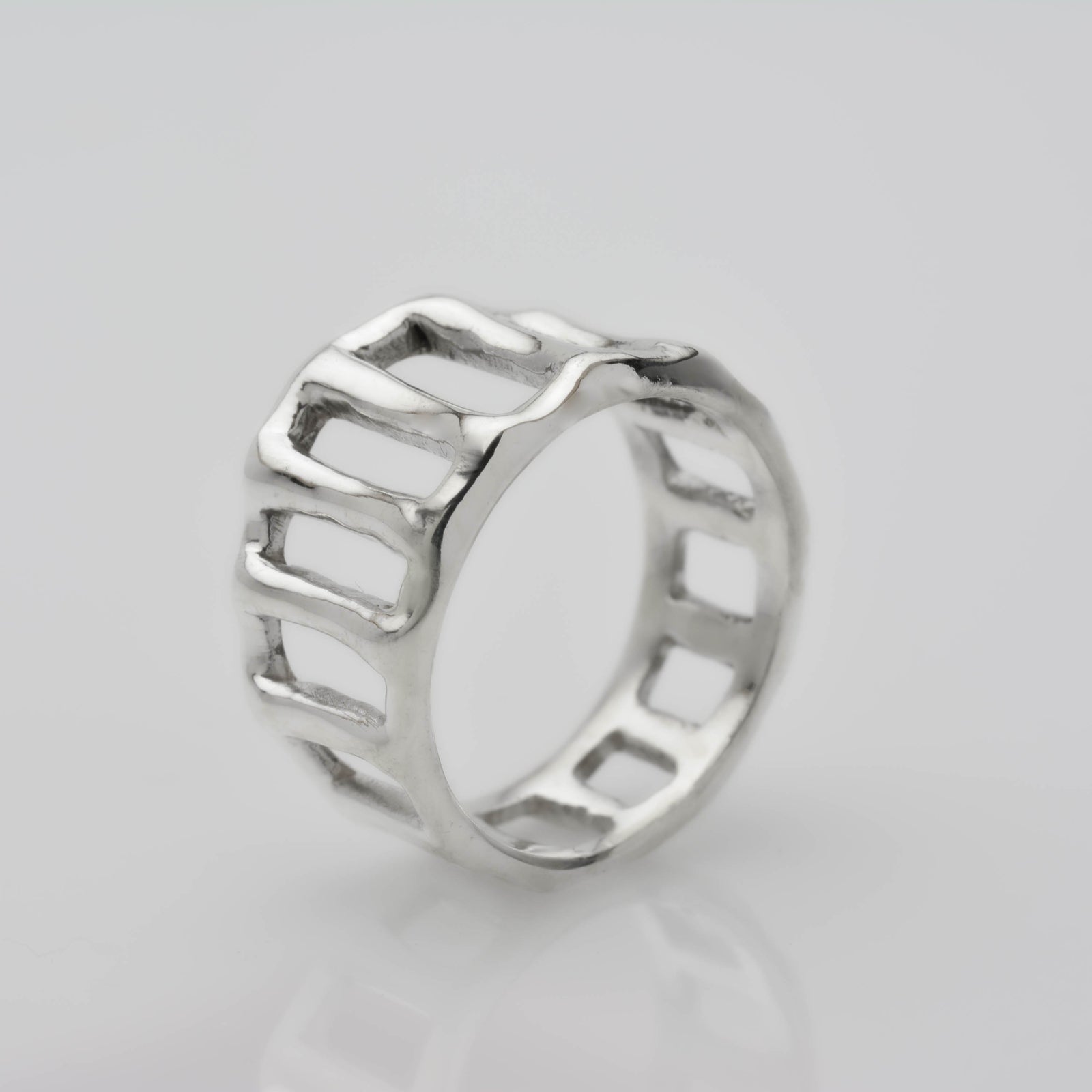 Bridges Ring: A Striking Sterling Silver Art Design that Enchants - Nine Amulets 