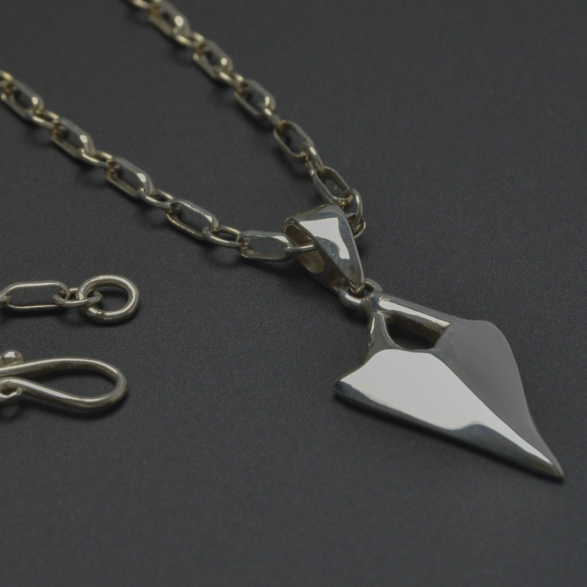 Arrowhead sterling silver pendant