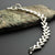 Triangular ling mans silver bracelet