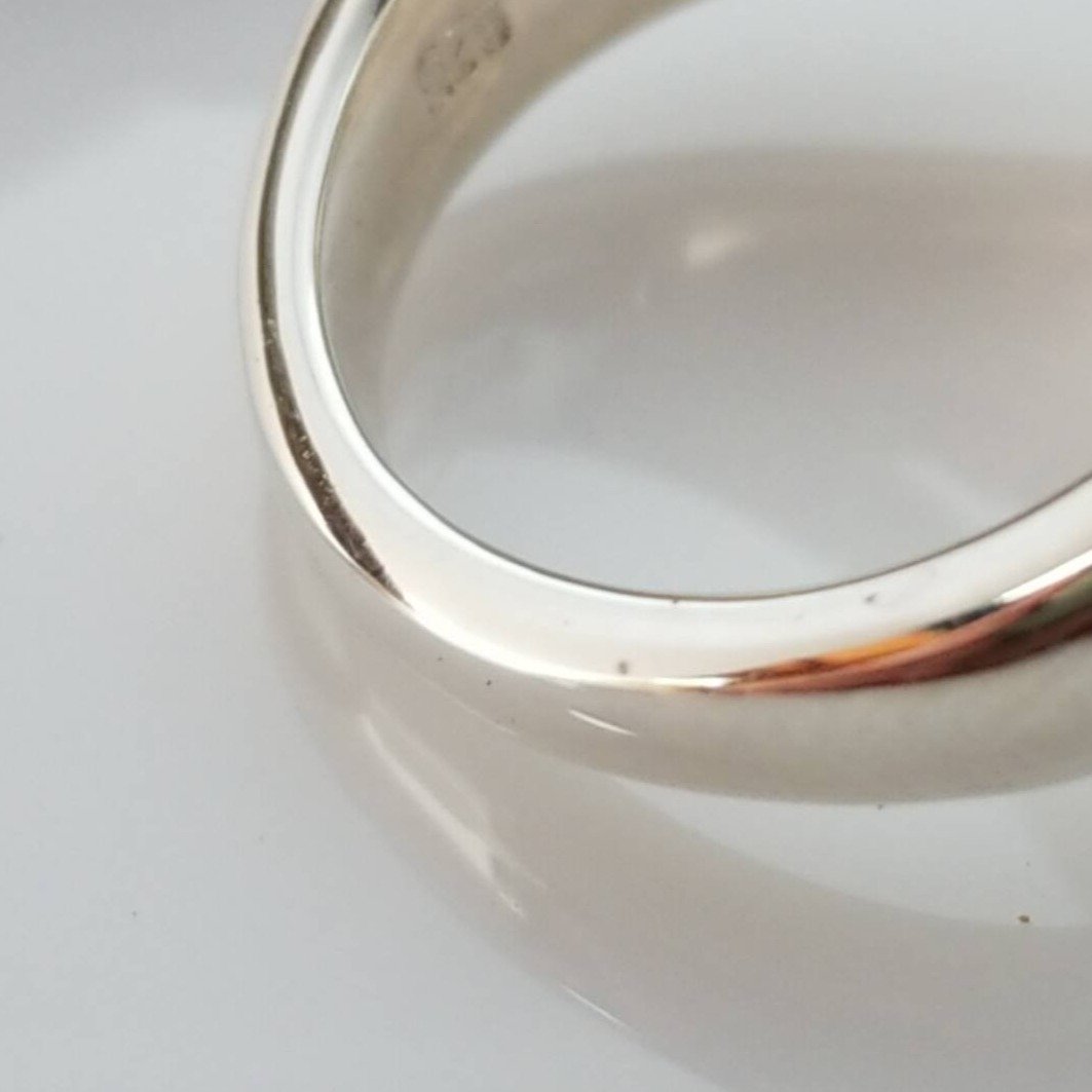 Thick sterling silver ring