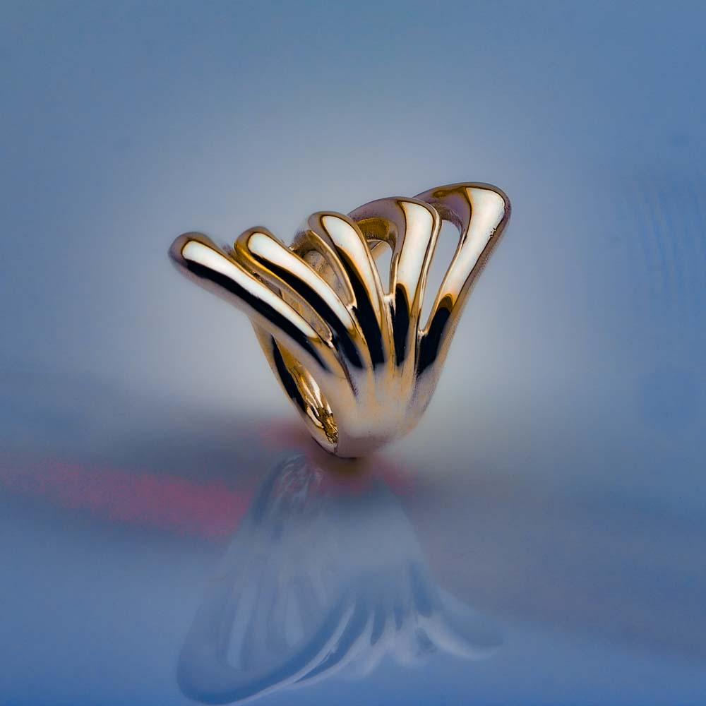Cinco Silver Ring è un anello a cinque anelli con un design organico e unico