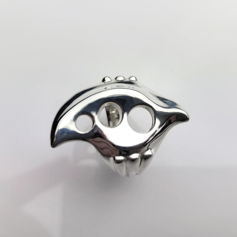 Heavyweight Futurist Sterling Silver Ring: A Bold and Powerful Statement Piece - Nine Amulets 