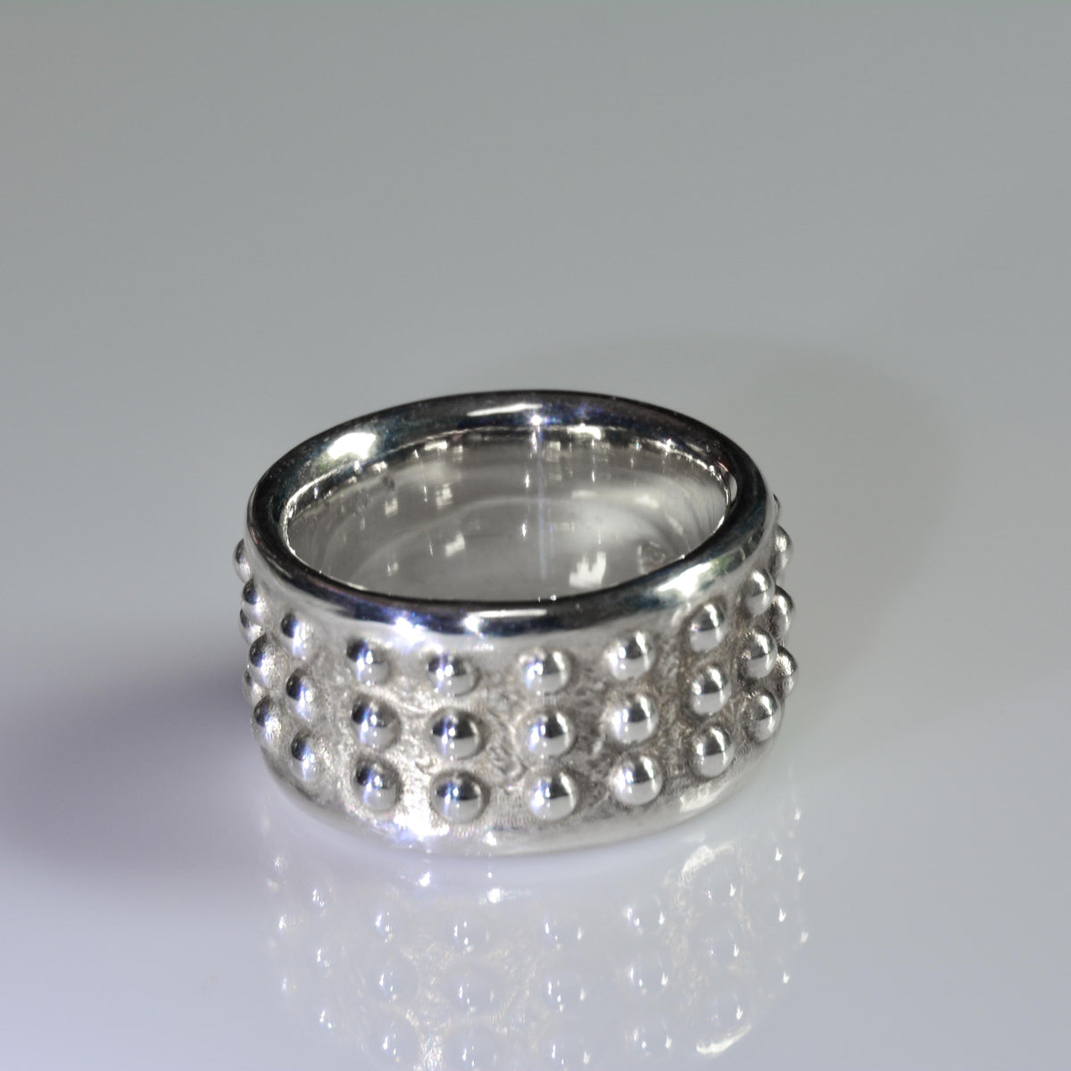 Medieval Majesty: Tarkus Solid Sterling Silver Ring with Bold, Historic Design - Nine Amulets 