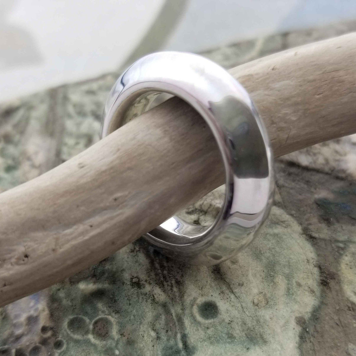 Warrior Disk Ring in sterling silver | edgy | a thick band 