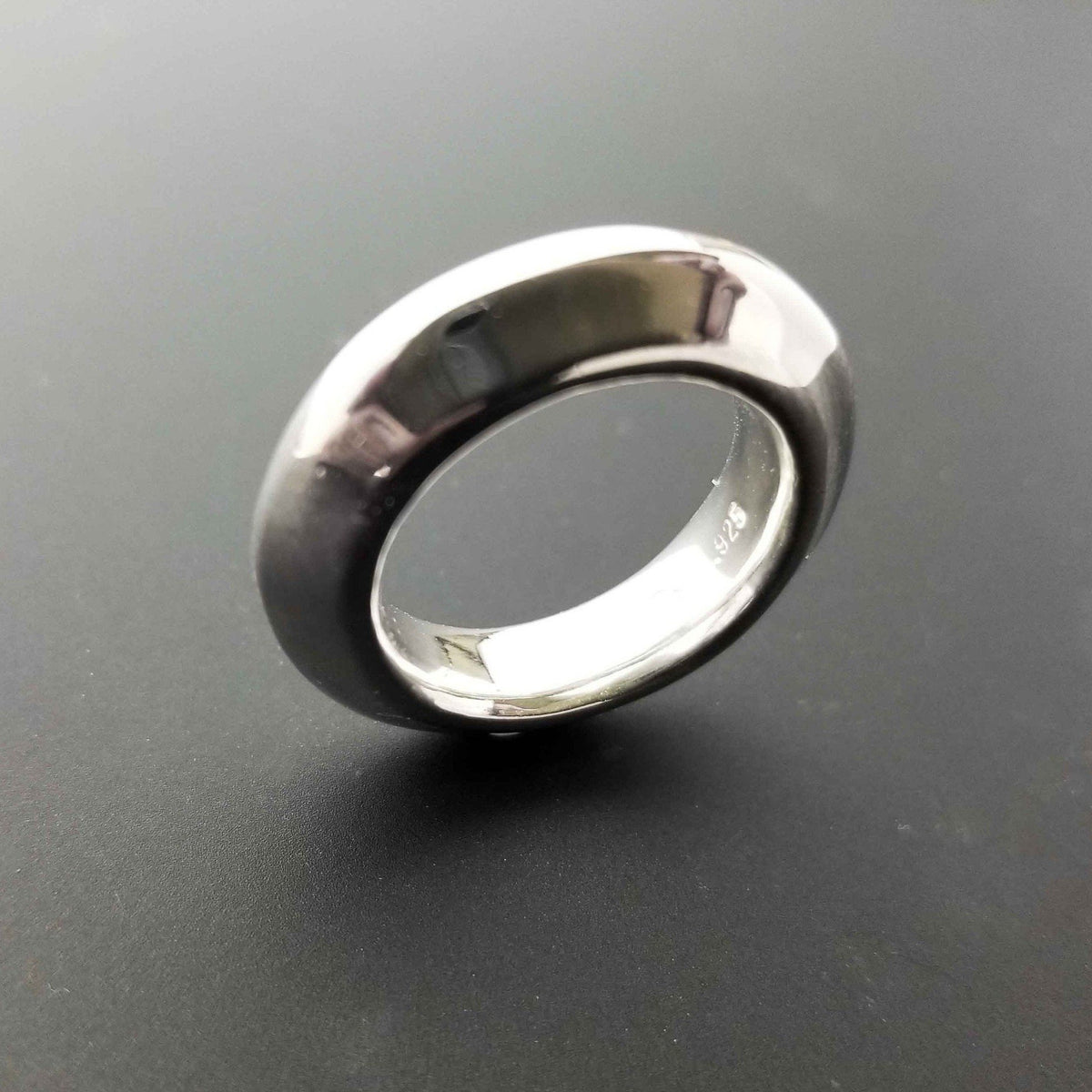 Warrior Disk Ring in sterling silver | edgy | a thick band 