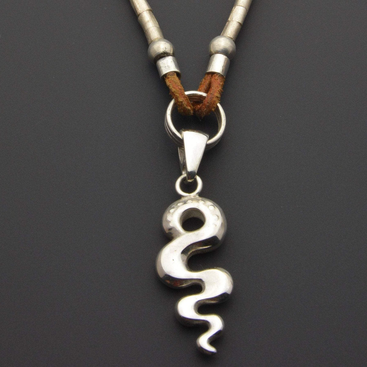 Zig Zag sterling silver pendant